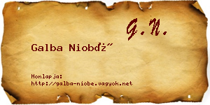 Galba Niobé névjegykártya